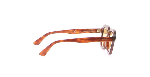 Lunettes de soleil marrons à verre jaune