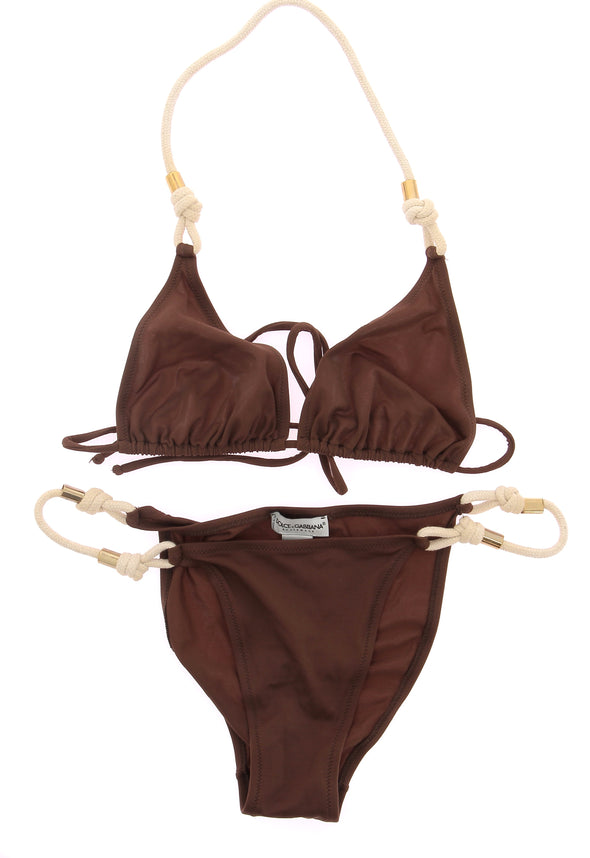 Maillot de bain deux pièces marron