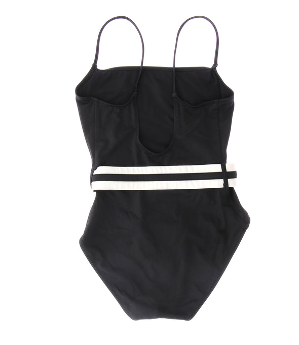 Maillot 1 pièce noir ceinturé