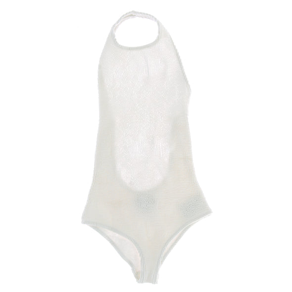 Maillot blanc 1 pièce texturé