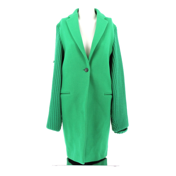Manteau "Ask Me Later" vert bi-matière