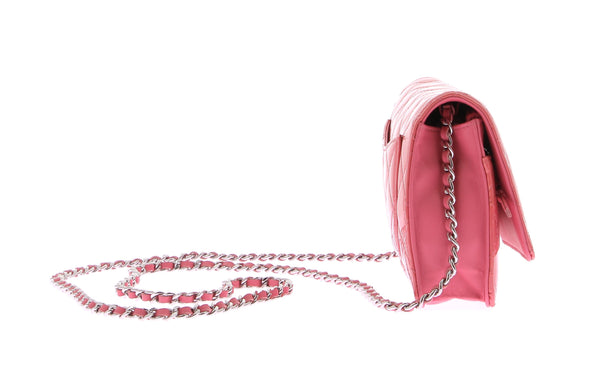 Mini sac en cuir vernis rose "Timeless"