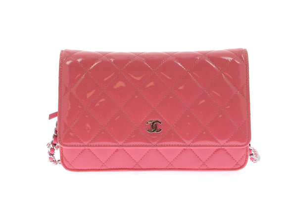 Mini sac en cuir vernis rose "Timeless"