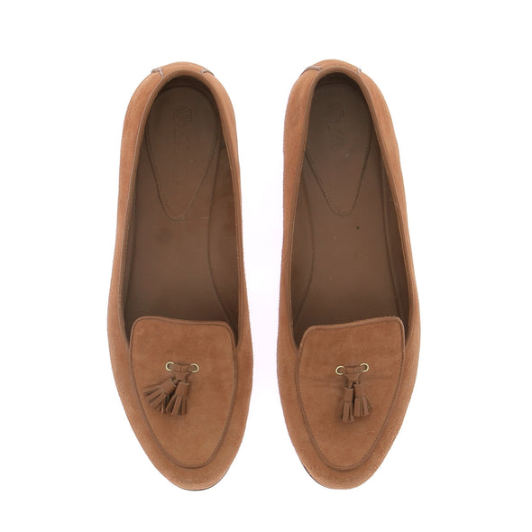 Mocassins en daim camel