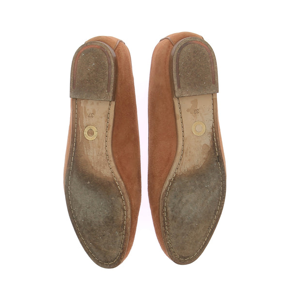 Mocassins en daim camel