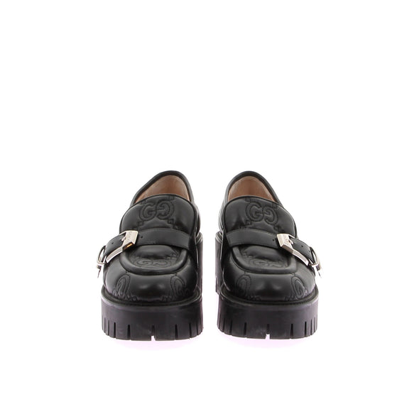 Mocassins en cuir noir