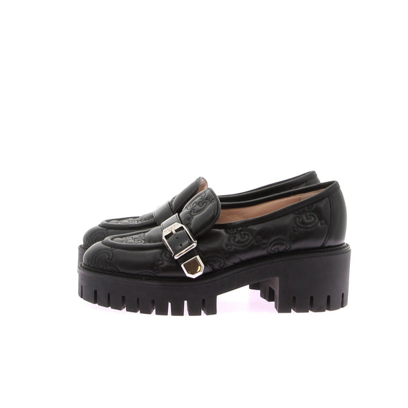 Mocassins en cuir noir