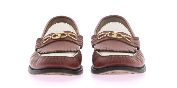 Mocassins blanc et marron