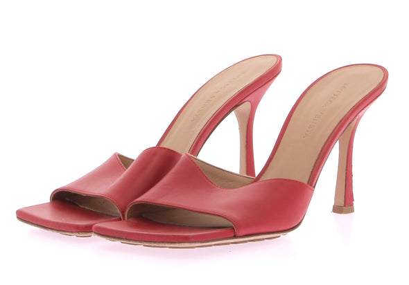 Mules en cuir "Strech" rouge