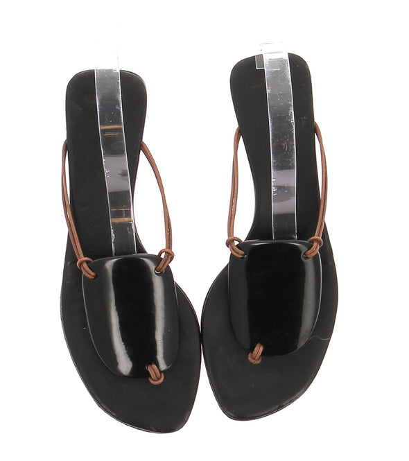 Sandales "Egypte" noires avec détails noirs