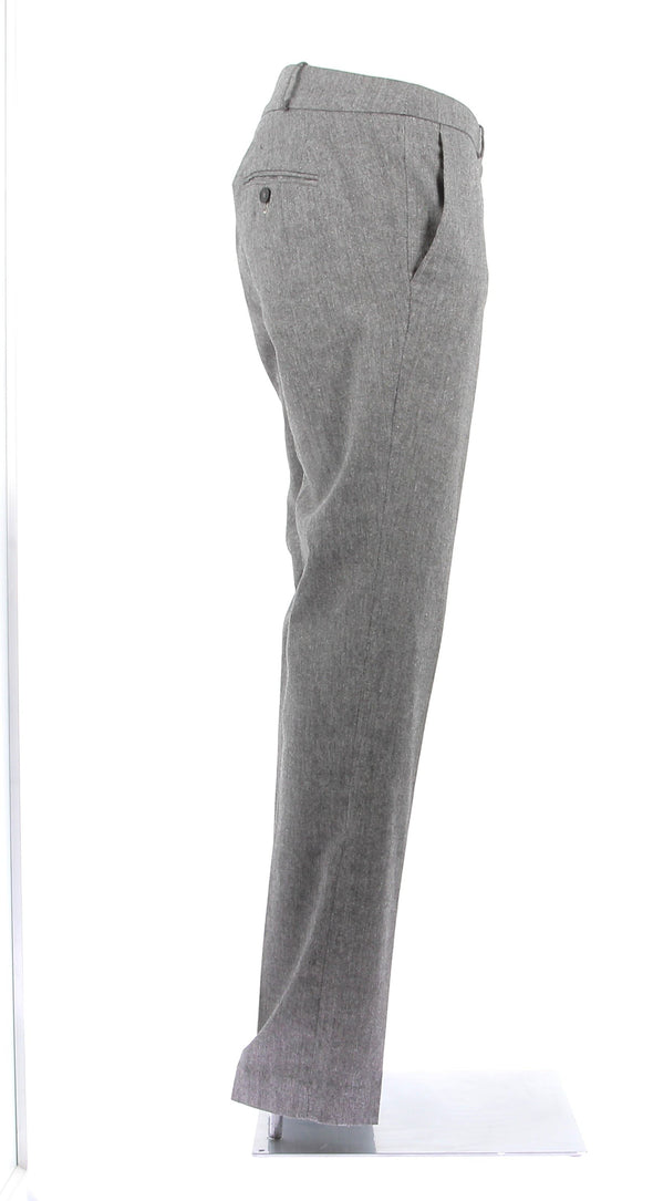 Pantalon droit gris chiné