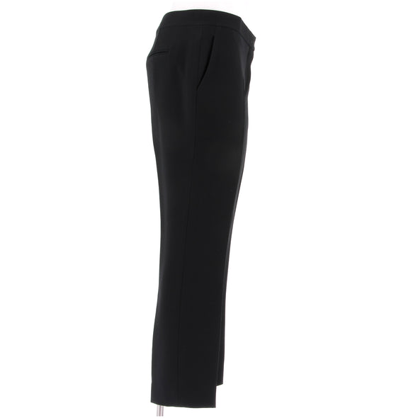 Pantalon de tailleur noir en laine