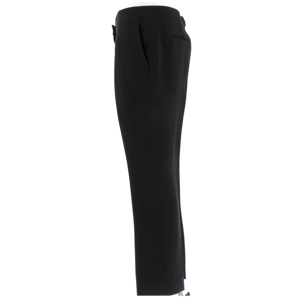 Pantalon de tailleur noir en laine