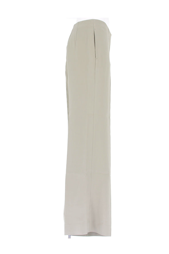 Pantalon en soie vert clair