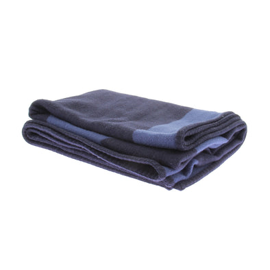 Plaid en laine bleu