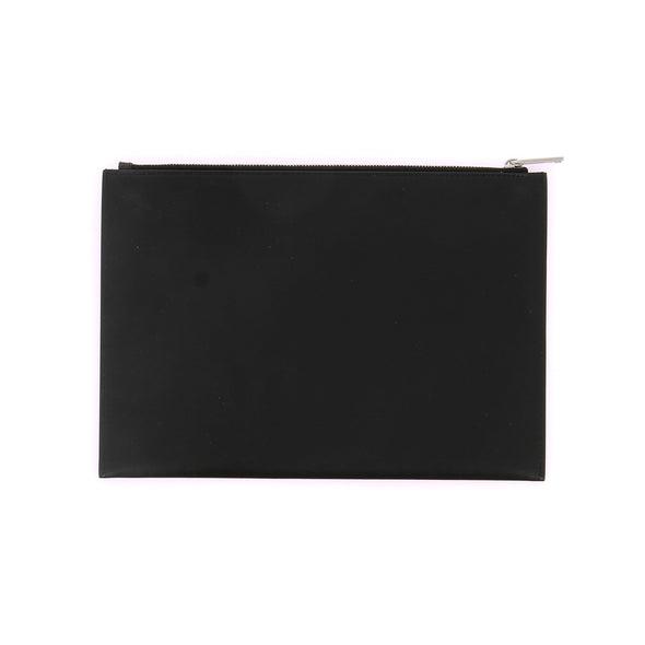 Pochette noire en cuir