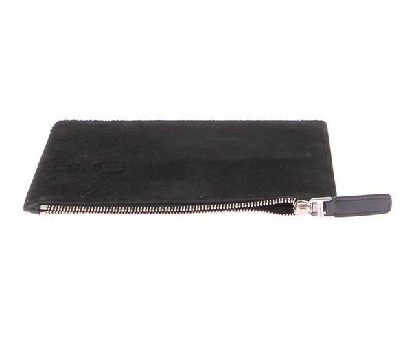 Pochette invitation en cuir noir