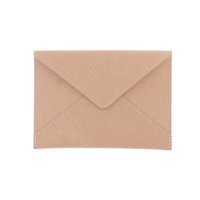 Pochette "Kirigami" en cuir beige