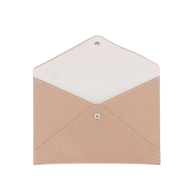 Pochette "Kirigami" en cuir beige