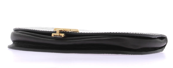 Pochette "La Lune" croco noir