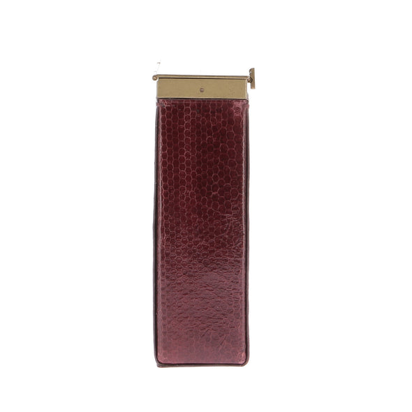 Pochette en cuir bordeaux