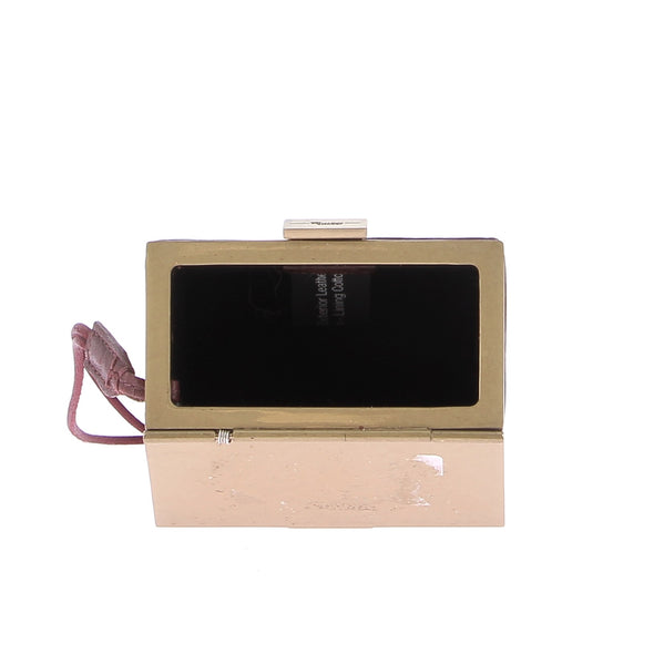 Pochette en cuir bordeaux