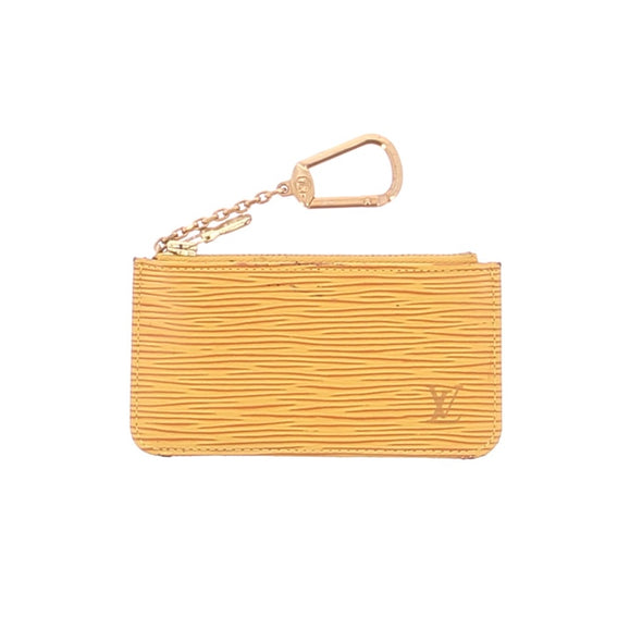 Pochettes jaunes en cuir