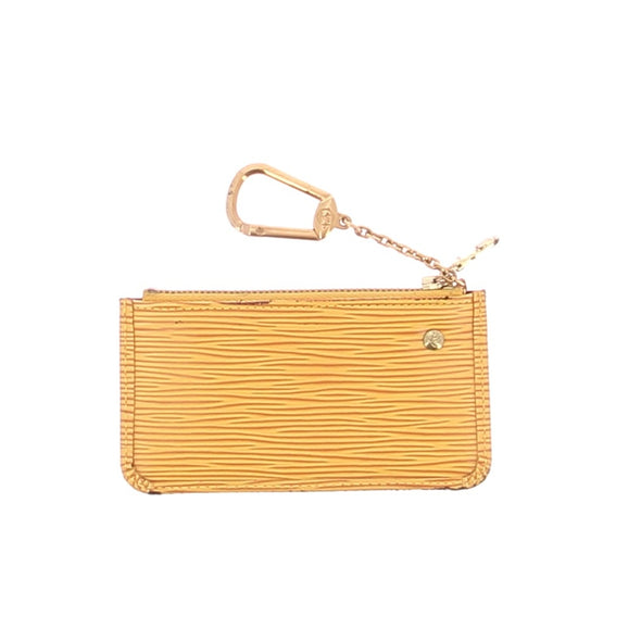 Pochettes jaunes en cuir