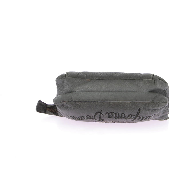 Pochette en cuir vert