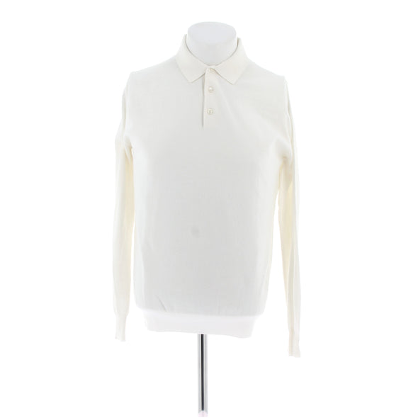 Polo blanc à manches longues