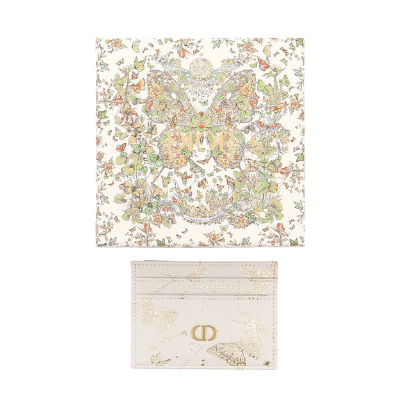 Porte-cartes "Butterfly Zodiac" blanc et doré