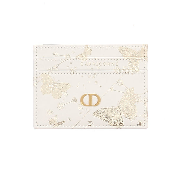 Porte-cartes "Butterfly Zodiac" blanc et doré