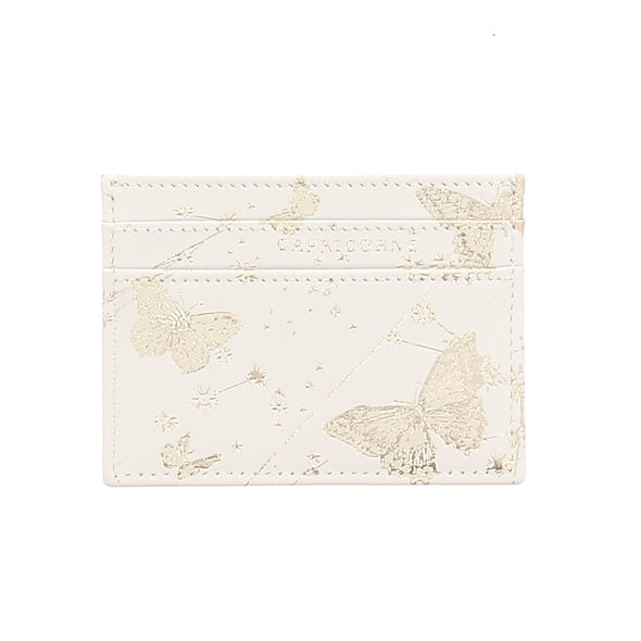 Porte-cartes "Butterfly Zodiac" blanc et doré