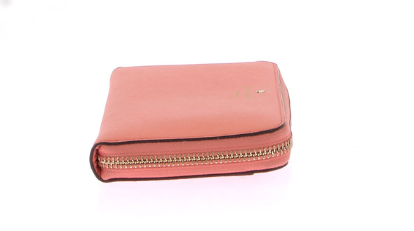 Portefeuille en cuir rose