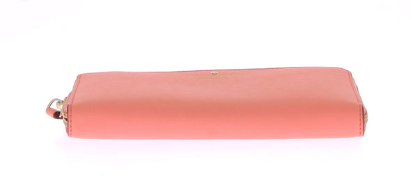 Portefeuille en cuir rose