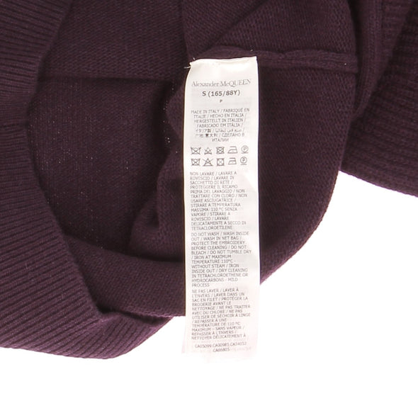 Pull violet en laine