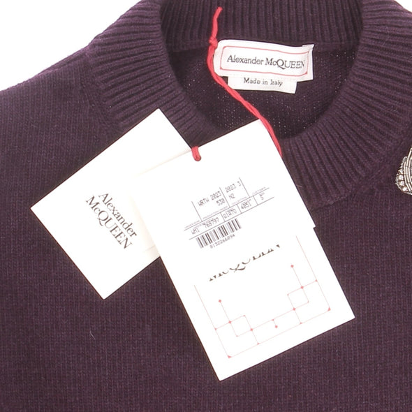 Pull violet en laine