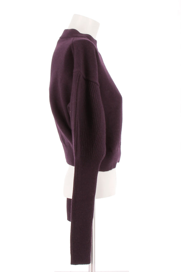 Pull violet en laine
