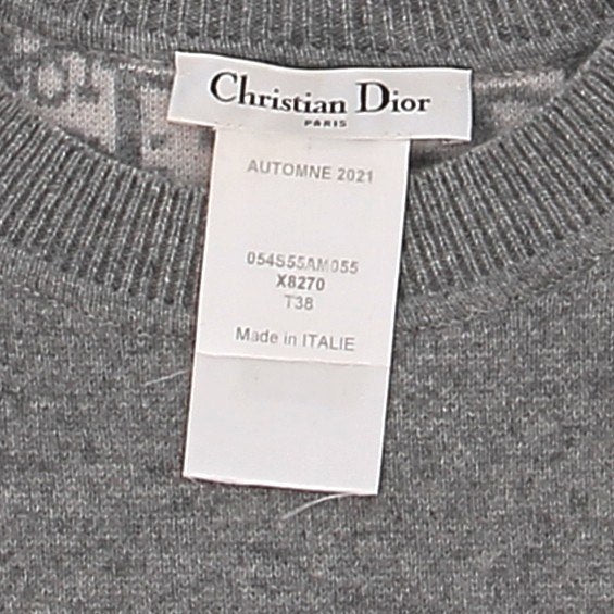 Pull réversible oblique en cachemire gris