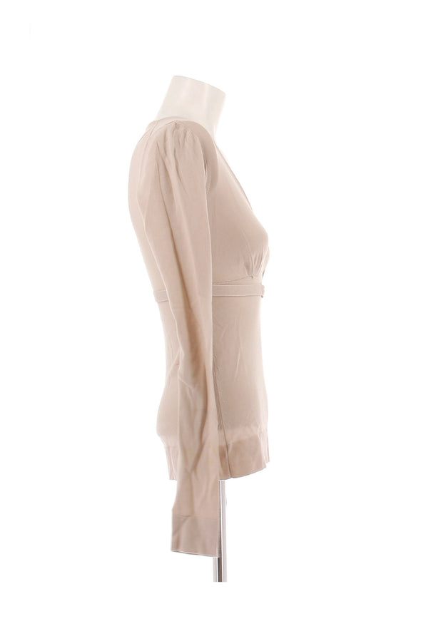 Pull en laine beige