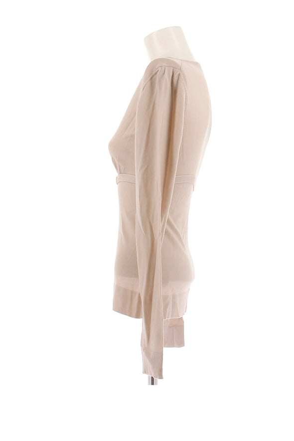 Pull en laine beige