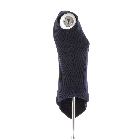 Pull bleu marine asymétrique