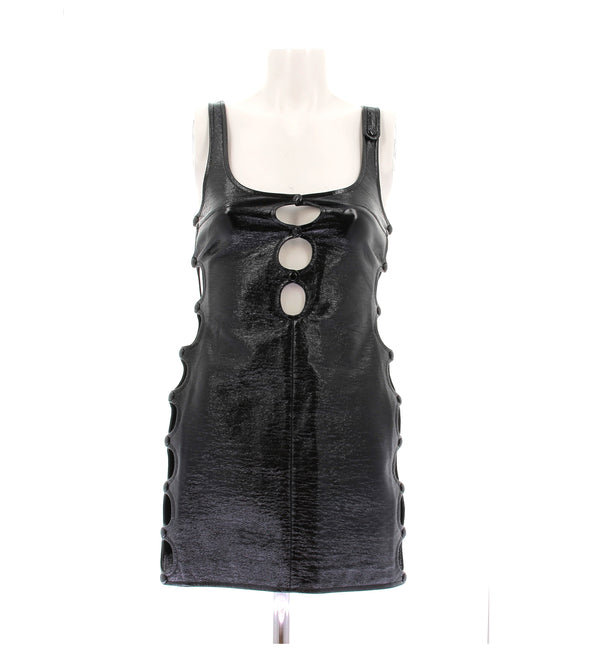 Robe noire en vinyle