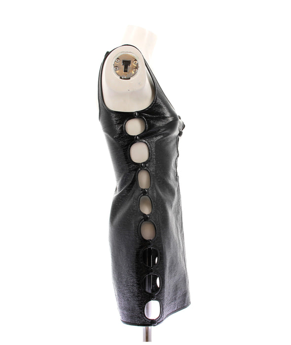 Robe noire en vinyle