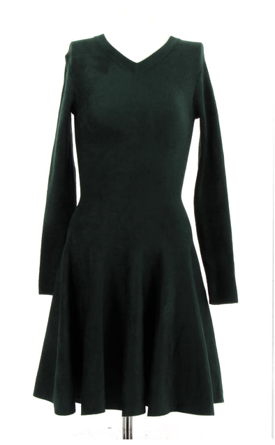 Robe verte en velours