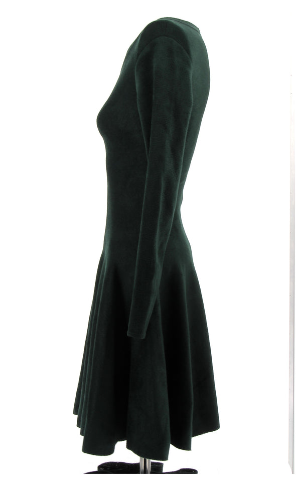 Robe verte en velours