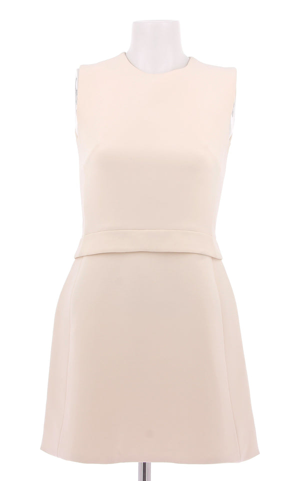 Robe patineuse beige clair en laine