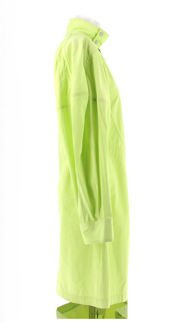 Robe chemise jaune fluo