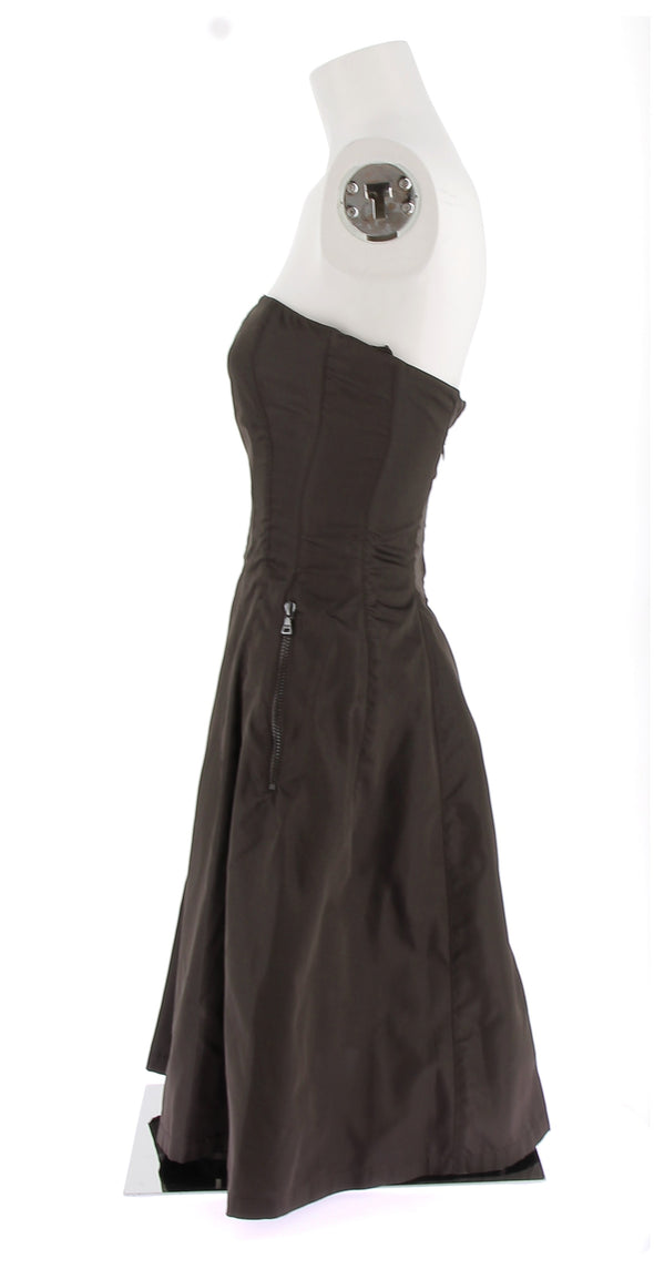 Robe bustier marron patineuse