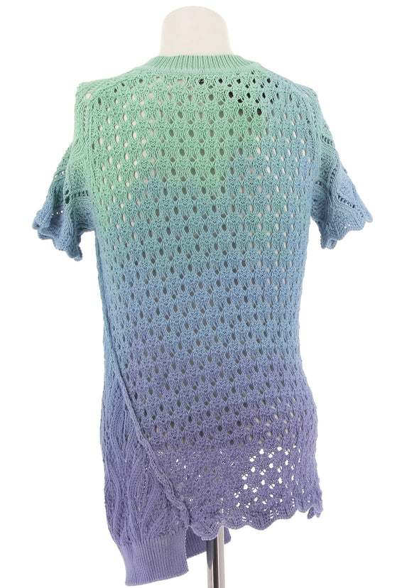 Top en maille asymétrique dégradé